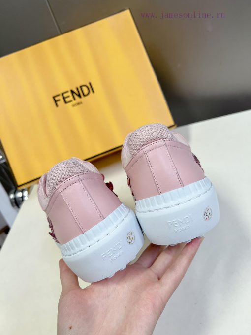FENDI Spring/Summer Fashion Bead Casual ShoesLow cut design combined with thick bottom struc7fitpk1n - Image 10