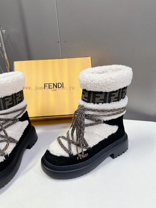 FENDI round toe apr è s-ski snow bootsThe boot surface and barrel are made of imported whitezoygjp5l - Image 4