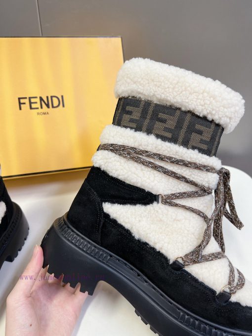 FENDI round toe apr è s-ski snow bootsThe boot surface and barrel are made of imported whitezoygjp5l - Image 8