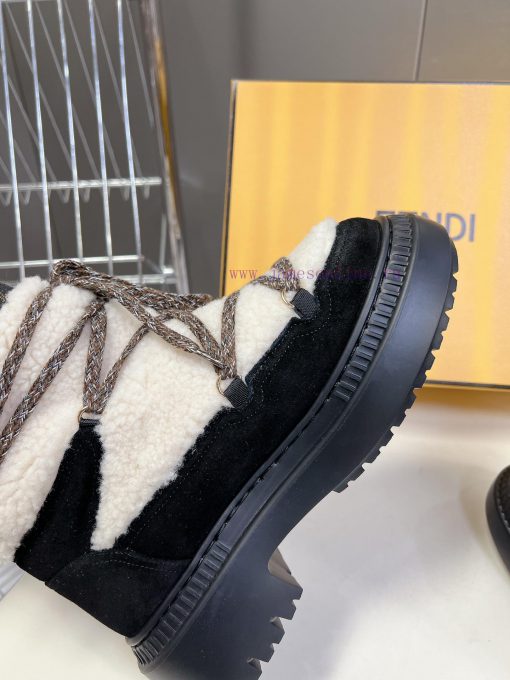 FENDI round toe apr è s-ski snow bootsThe boot surface and barrel are made of imported whitezoygjp5l - Image 9