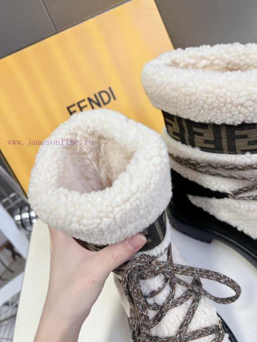 FENDI round toe apr è s-ski snow bootsThe boot surface and barrel are made of imported whitezoygjp5l - Image 10