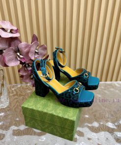The new 2024 spring/summer GUCCI leopard print horsehair Gucci water platform coarse heel hoq6q3oluh