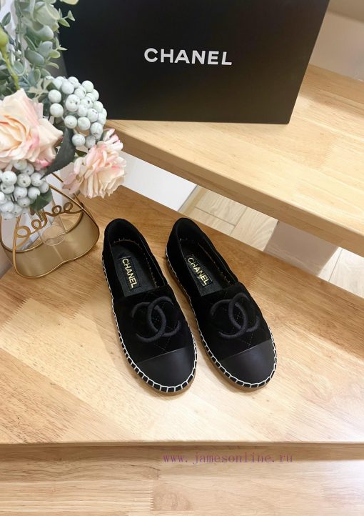 CHANEL Chanel 25ss New Early Spring Double C Color blocked suede calf leather fisherman shoet23tplls - Image 3