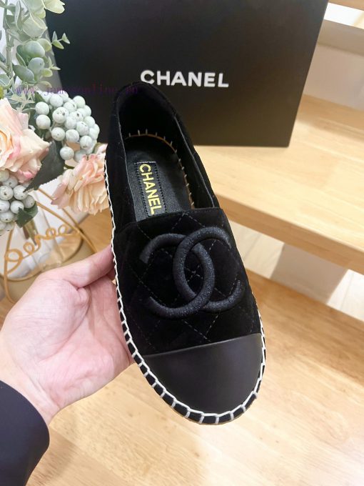 CHANEL Chanel 25ss New Early Spring Double C Color blocked suede calf leather fisherman shoet23tplls - Image 8