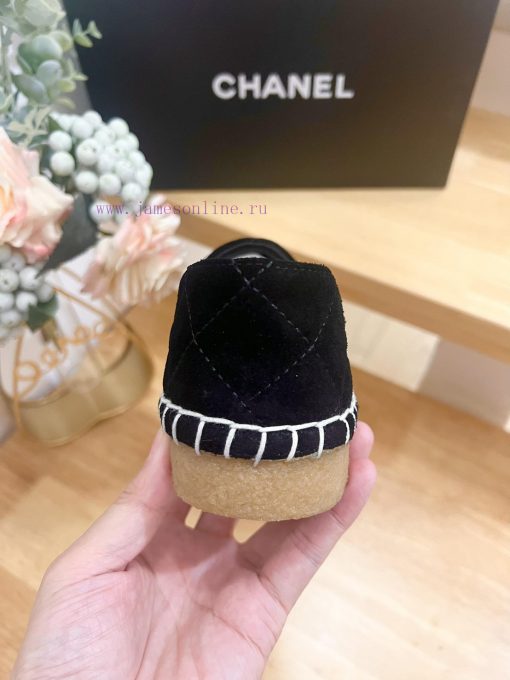 CHANEL Chanel 25ss New Early Spring Double C Color blocked suede calf leather fisherman shoet23tplls - Image 10