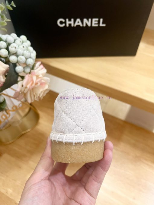 CHANEL Chanel 25ss New Early Spring Double C Color blocked suede calf leather fisherman shoet4m2j7fy - Image 10