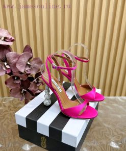 Aquazzura2024 New Top Pineapple Women's Hollow High Heel Sandals Original 1:1 Open Mold Heelxtsjb2s2