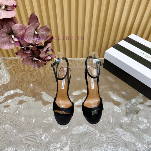 Aquazzura2024 New Top Pineapple Women's Hollow High Heel Sandals Original 1:1 Open Mold Heelzit7lju1 - Image 5