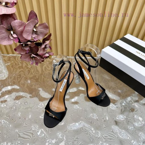 Aquazzura2024 New Top Pineapple Women's Hollow High Heel Sandals Original 1:1 Open Mold Heelzit7lju1 - Image 6