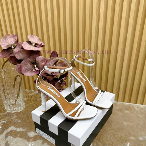 Aquazzura 2024 New Top Pineapple Women's Hollow High Heel Sandals Original 1:1 Open Mold Hee0dgxkck0 - Image 3