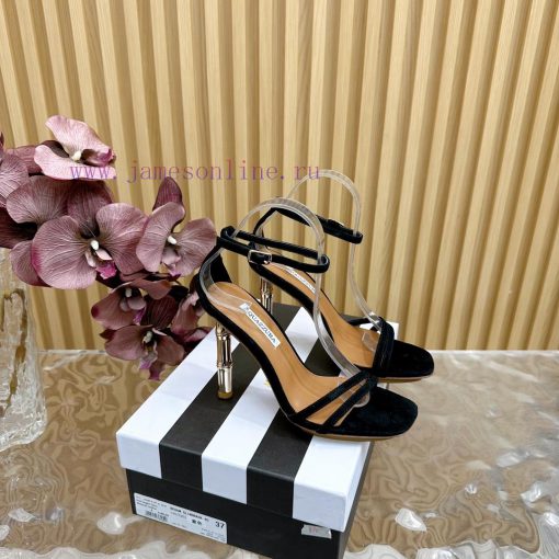 Aquazzura 2024 New Top Pineapple Women's Hollow High Heel Sandals Original 1:1 Open Mold Hee8ust5zgi