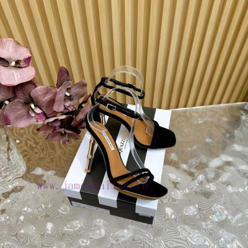 Aquazzura 2024 New Top Pineapple Women's Hollow High Heel Sandals Original 1:1 Open Mold Hee8ust5zgi - Image 4