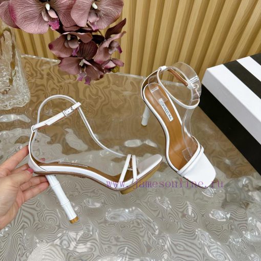 Aquazzura 2024 New Top Pineapple Women's Hollow High Heel Sandals Original 1:1 Open Mold Hee0dgxkck0 - Image 8