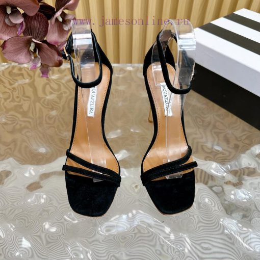 Aquazzura 2024 New Top Pineapple Women's Hollow High Heel Sandals Original 1:1 Open Mold Hee8ust5zgi - Image 6