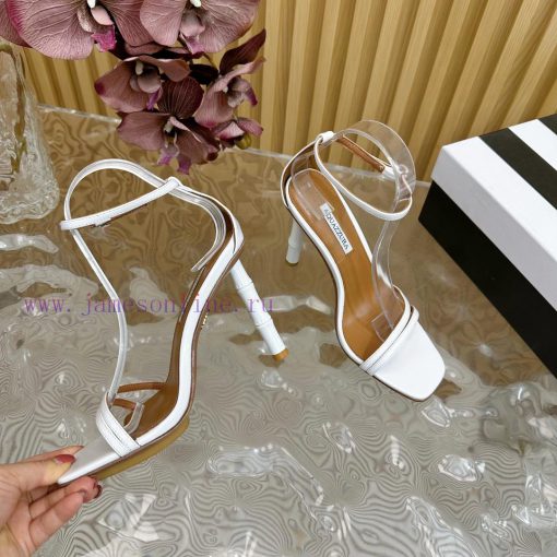 Aquazzura 2024 New Top Pineapple Women's Hollow High Heel Sandals Original 1:1 Open Mold Hee0dgxkck0 - Image 10