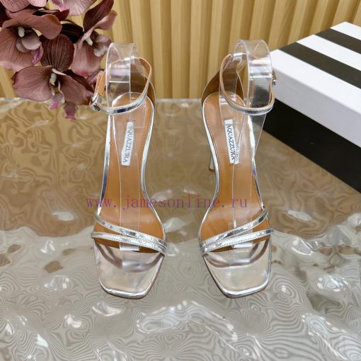 Aquazzura 2024 New Top Pineapple Women's Hollow High Heel Sandals Original 1:1 Open Mold Heew1e3xguc - Image 6