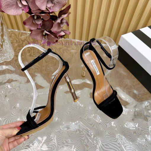 Aquazzura 2024 New Top Pineapple Women's Hollow High Heel Sandals Original 1:1 Open Mold Hee8ust5zgi - Image 9