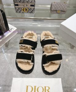 Dior 24 new Dioract series Maillard style fur integrated magic button sandalsDior super cute4jepmbb3