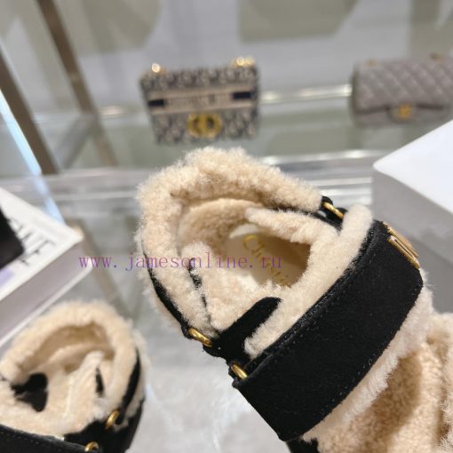 Dior 24 new Dioract series Maillard style fur integrated magic button sandalsDior super cute4jepmbb3 - Image 9
