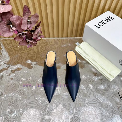 LOEWE new square heel, pointed toe, mid heel, temperament, M ü ller half drag—————————————A k3c8y6ec - Image 5