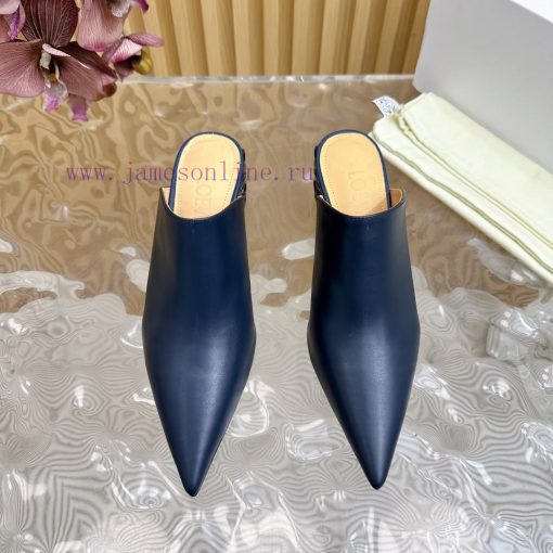 LOEWE new square heel, pointed toe, mid heel, temperament, M ü ller half drag—————————————A k3c8y6ec - Image 6