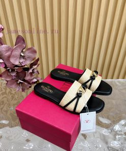-- New Warren——————2024 Top Quality Valentino Woven Slippers with Exquisite Texture ️ Very e3d5tlw5p