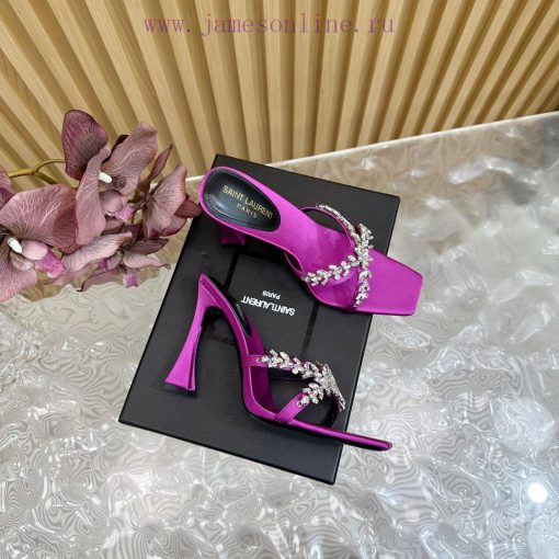 2024 New Saint Laurent YSL Diamond Decorative Square Head SandalsSexy and stunning collectiowglad3x3 - Image 3