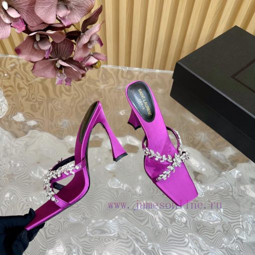 2024 New Saint Laurent YSL Diamond Decorative Square Head SandalsSexy and stunning collectiowglad3x3 - Image 7