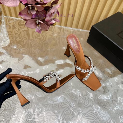 2024 New Saint Laurent YSL Diamond Decorative Square Head SandalsSexy and stunning collectio7wh6vvwy - Image 7