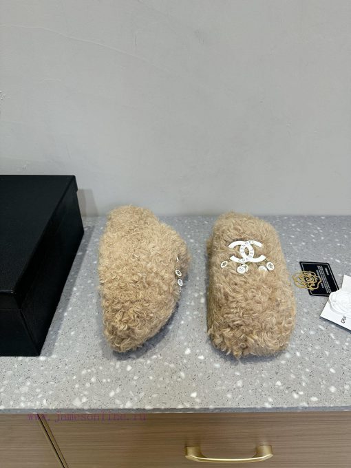 Chanel 24ss Autumn/Winter New Thick Bottom Wool Half Top Woolen ShoesSuper comfortable barefk3mbmi7u - Image 3