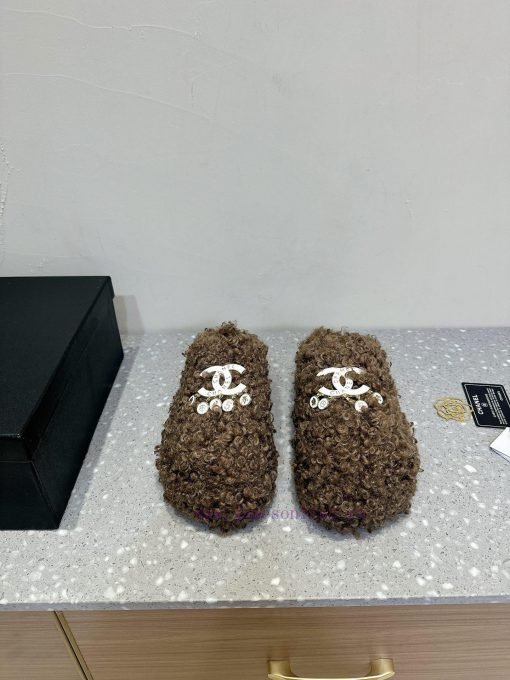 Chanel 24ss Autumn/Winter New Thick Bottom Wool Half Top Woolen ShoesSuper comfortable barefqj2g3tjj - Image 2