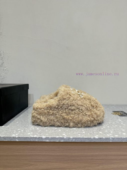 Chanel 24ss Autumn/Winter New Thick Bottom Wool Half Top Woolen ShoesSuper comfortable barefk3mbmi7u - Image 6