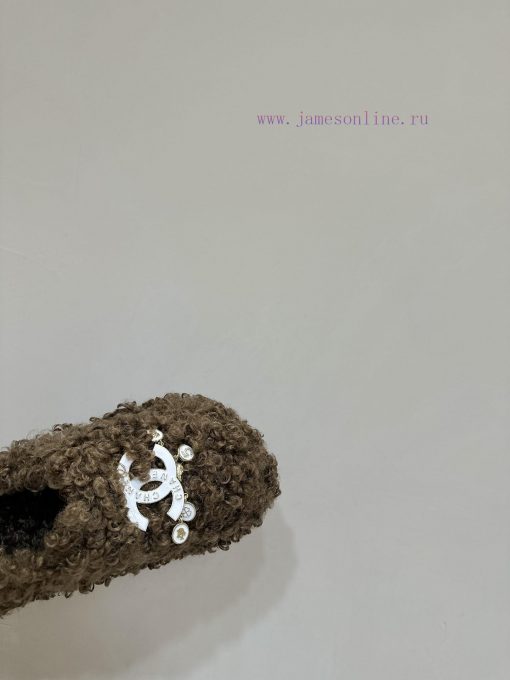 Chanel 24ss Autumn/Winter New Thick Bottom Wool Half Top Woolen ShoesSuper comfortable barefqj2g3tjj - Image 9