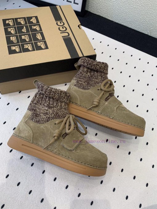 UGG's new fashionable boots with yarn splicing are ugly and cute, making them look great forn2o1re0r - Image 9