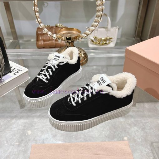 Miu Miu 24ss Thick Bottom Biscuit Bottom 24ss Spring/Summer New British Style Strap up Whitewp9ms4pf - Image 4