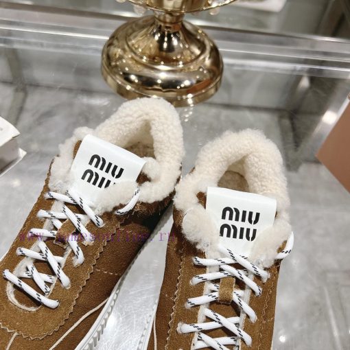 Miu Miu 24ss Thick Bottom Biscuit Bottom 24ss Spring/Summer New British Style Strap up Whitec9gkpqqb - Image 8