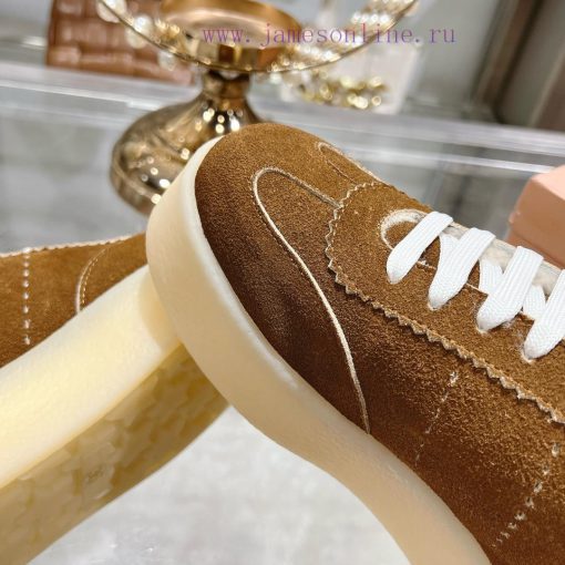 Miu Miu 24ss Thick Bottom Biscuit Bottom 24ss Spring/Summer New British Style Strap up White232mpj6b - Image 9
