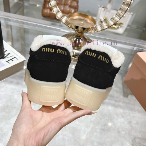Miu Miu 24ss Thick Bottom Biscuit Bottom 24ss Spring/Summer New British Style Strap up Whitengmfhyxk - Image 7