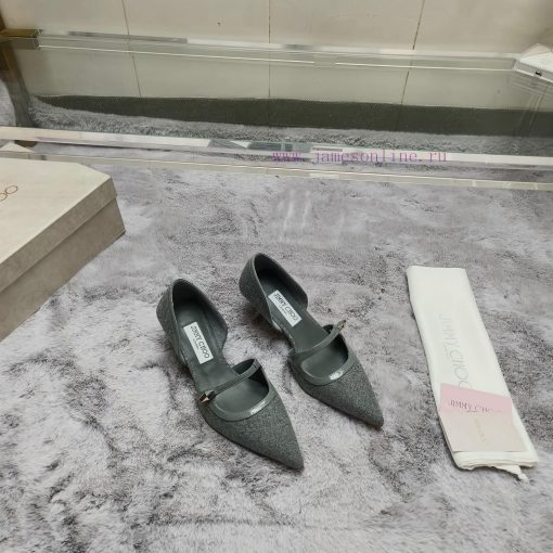 JIMMY CHOO Versatile Charm High Heels, made of brushed leather material to achieve the classifokl5fo - Image 2
