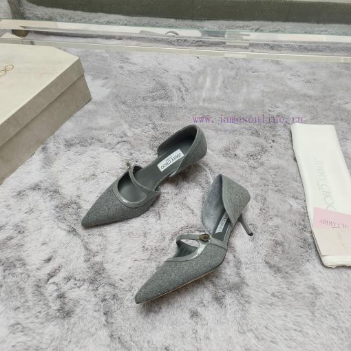 JIMMY CHOO Versatile Charm High Heels, made of brushed leather material to achieve the classifokl5fo - Image 3