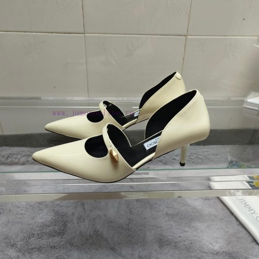 JIMMY CHOO Versatile Charm High Heels, made of brushed leather material to achieve the class1n90zzbt