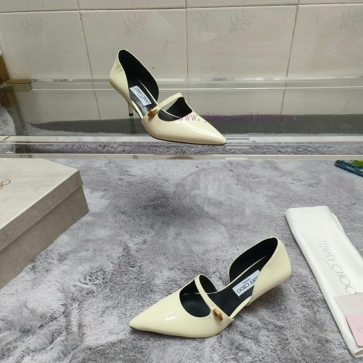 JIMMY CHOO Versatile Charm High Heels, made of brushed leather material to achieve the class1n90zzbt - Image 3