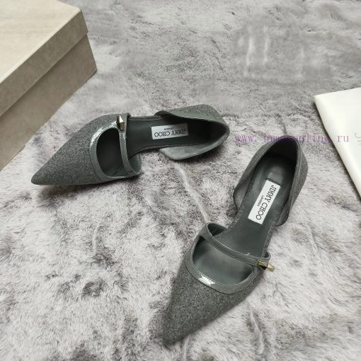 JIMMY CHOO Versatile Charm High Heels, made of brushed leather material to achieve the classifokl5fo - Image 9