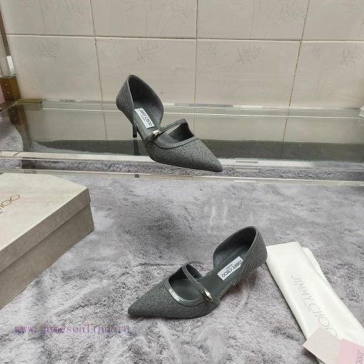 JIMMY CHOO Versatile Charm High Heels, made of brushed leather material to achieve the classifokl5fo - Image 10