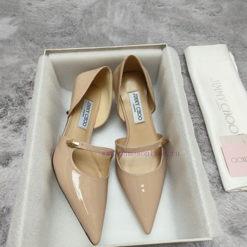 JIMMY CHOO Versatile Charm High Heels, made of brushed leather material to achieve the class1bdexwgm