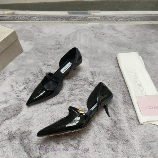 JIMMY CHOO Versatile Charm High Heels, made of brushed leather material to achieve the classlszo288h - Image 3