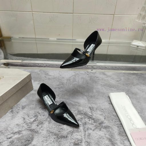 JIMMY CHOO Versatile Charm High Heels, made of brushed leather material to achieve the classlszo288h - Image 4