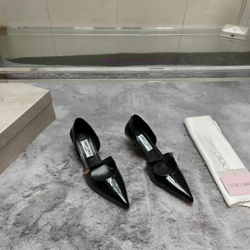 JIMMY CHOO Versatile Charm High Heels, made of brushed leather material to achieve the classlszo288h - Image 5
