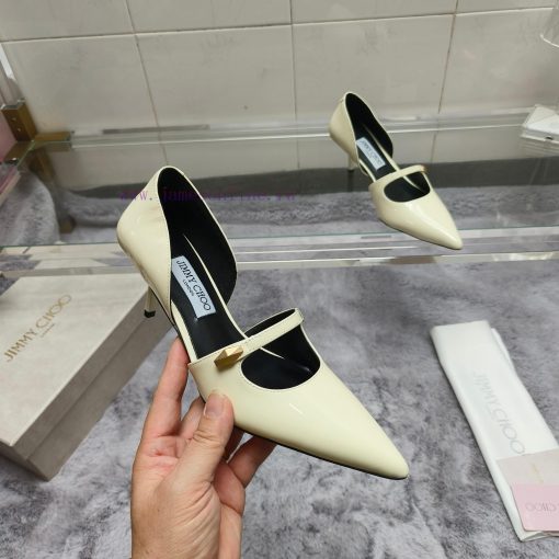 JIMMY CHOO Versatile Charm High Heels, made of brushed leather material to achieve the class1n90zzbt - Image 9