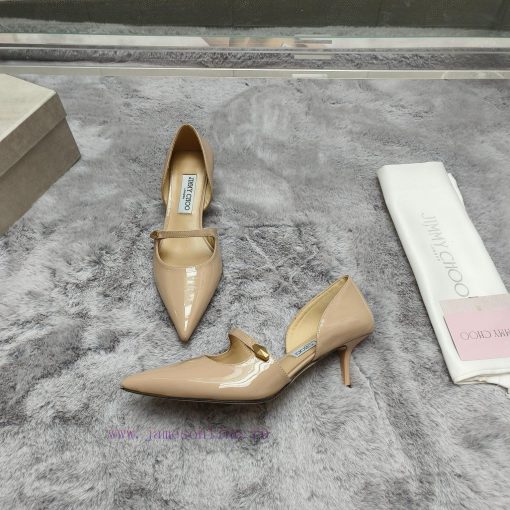 JIMMY CHOO Versatile Charm High Heels, made of brushed leather material to achieve the class1bdexwgm - Image 7